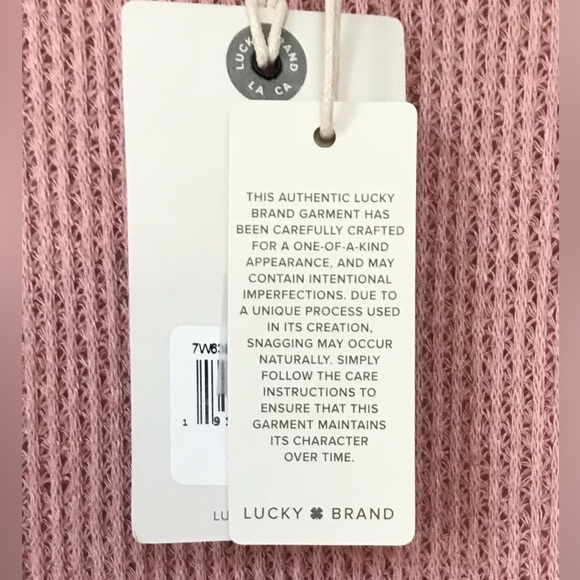 🆕🔥LUCKY BRAND GORGEOUS BLUSH COLORED&BUTTERY SOFT LIGHTWEIGHT LONGSLEEVSWEATER - Picture 12 of 13